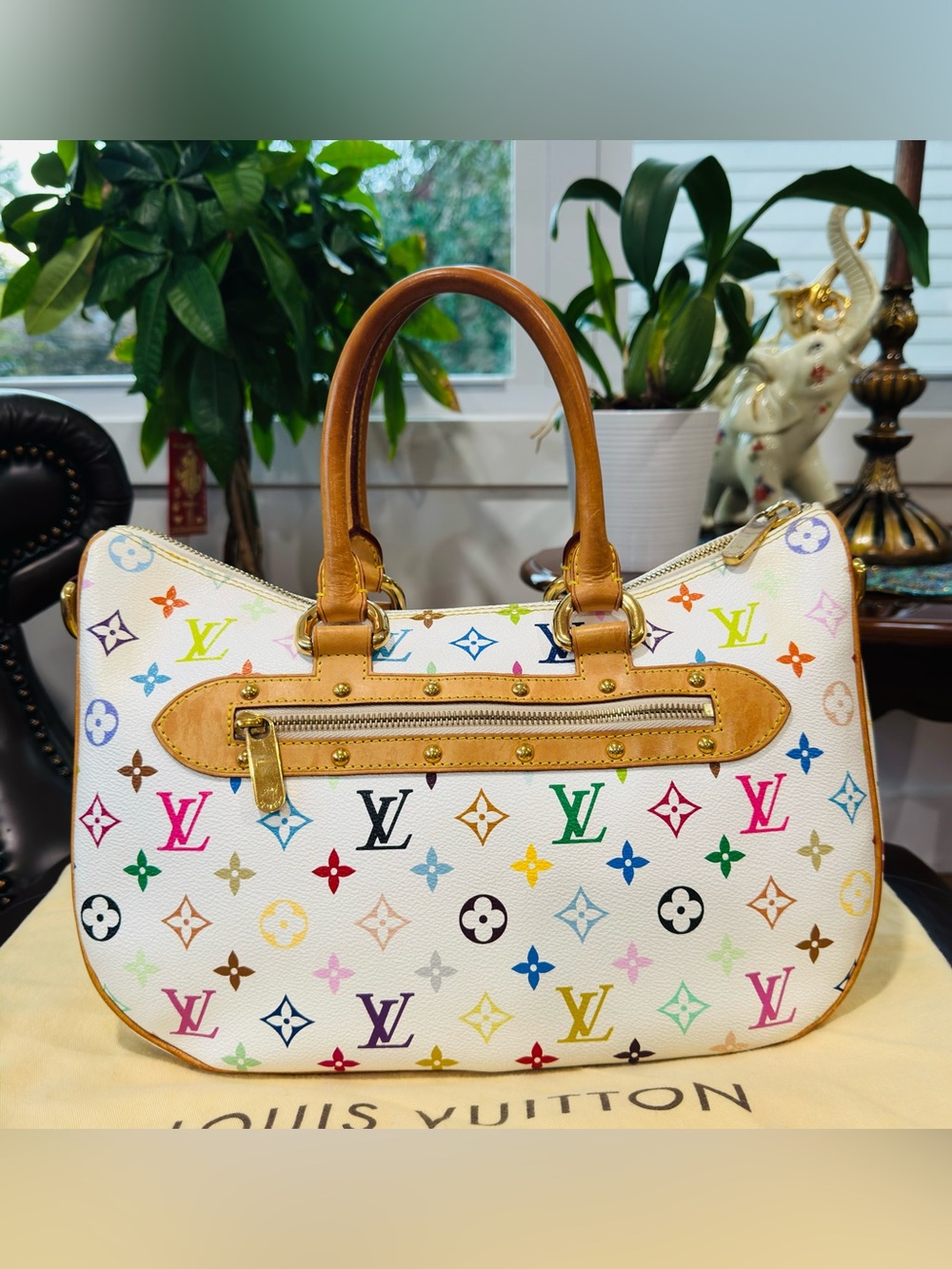 LOUIS VUITTON Takashi Murakami X Louis Vuitton White Monogram Multicolore Rita - Picture 2 of 15